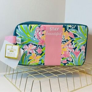THE ROYAL STANDARD Stay Beautiful Grenada  Floral Cosmetic Wet/Dry Bag Case NWT